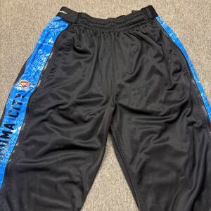 Oklahoma City Thunder NBA Zipway Breakaway Warm Up Pants Mens XL Black Blue OKC